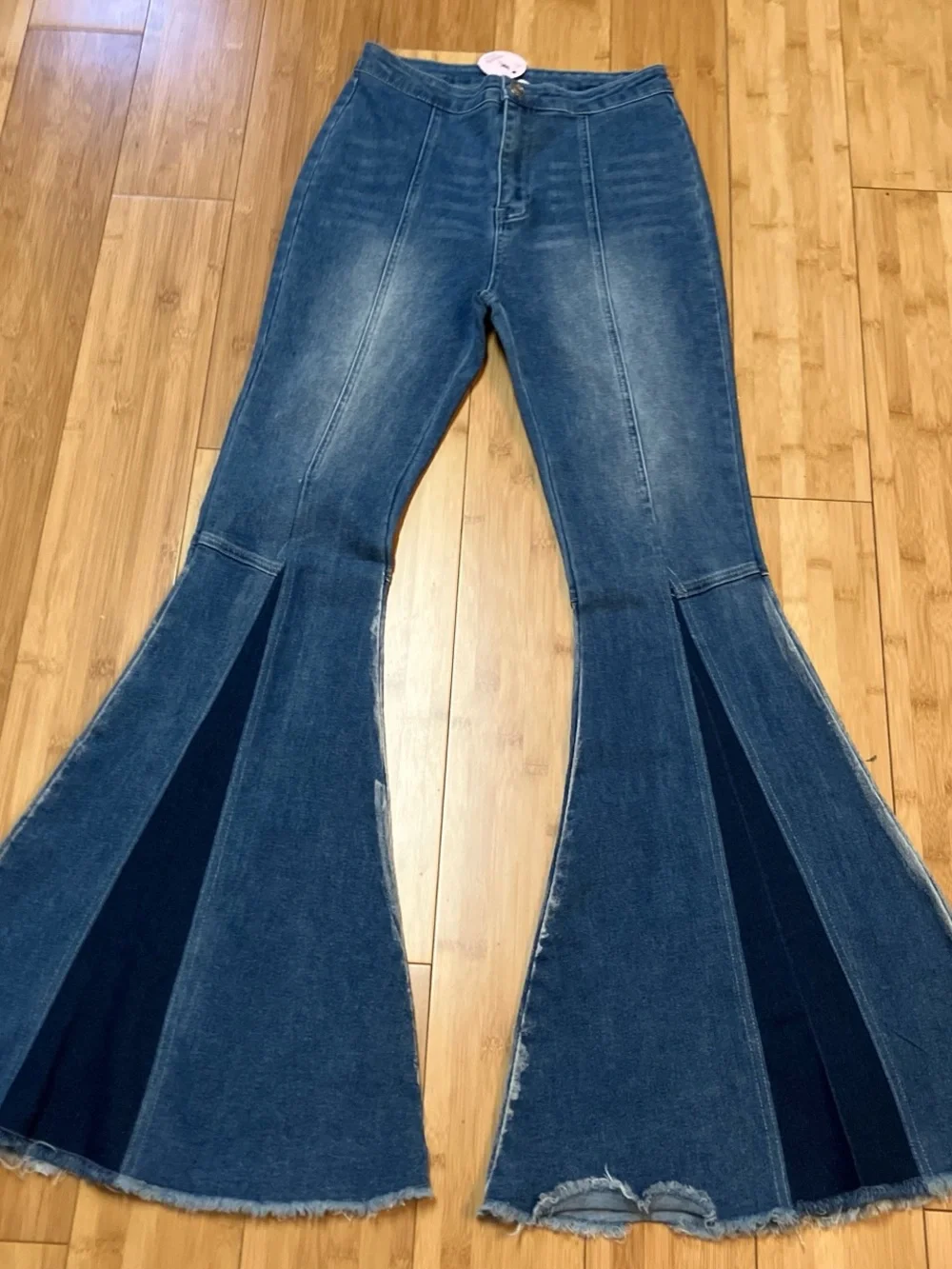 Altar'd State Dark Blue Panel Flare Jeans NWT